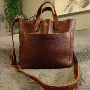 Portland Leather Goods Brown Leather Tote Bag